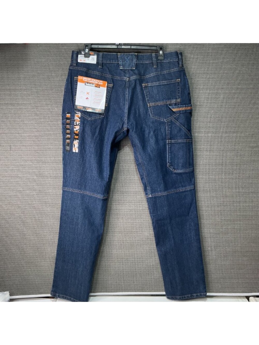 Timberland PRO Flex Carpenter Men Jeans Athletic Fit 38X34 Dark Denim Workwear